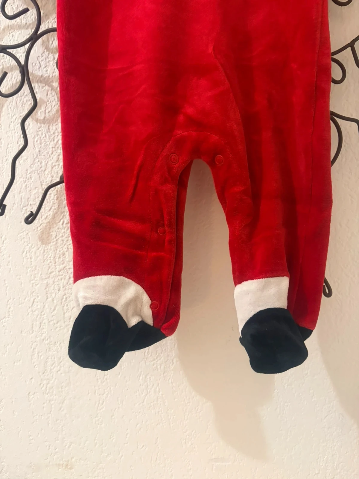 Pijama de veludo do Papai Noel para bebê 0-3 meses – photo 4